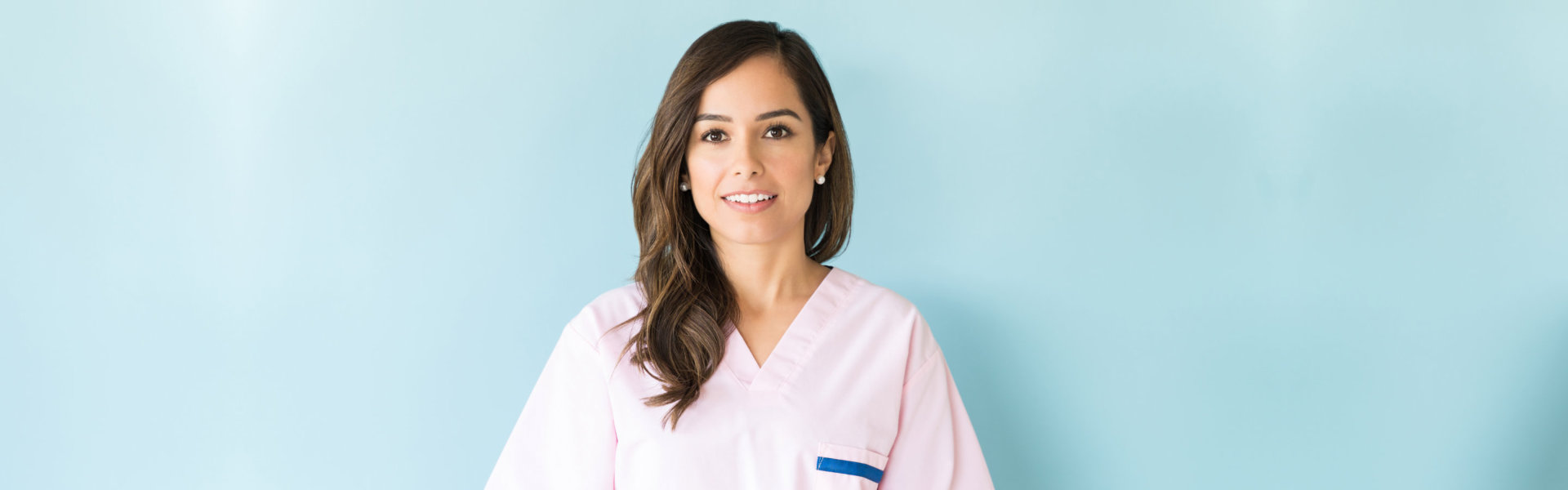 nurse with blue background